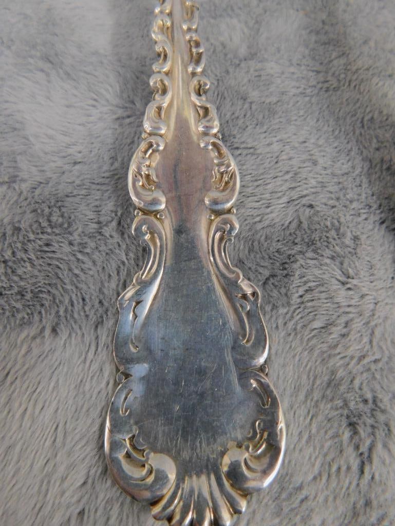 Sterling Silver - Gorham Luxembourg Serving Spoon - C.W. Haskins Serving Spoon - 4