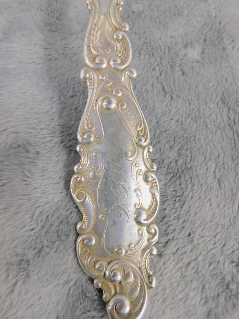 Sterling Silver - Gorham Luxembourg Serving Spoon - C.W. Haskins Serving Spoon - 5