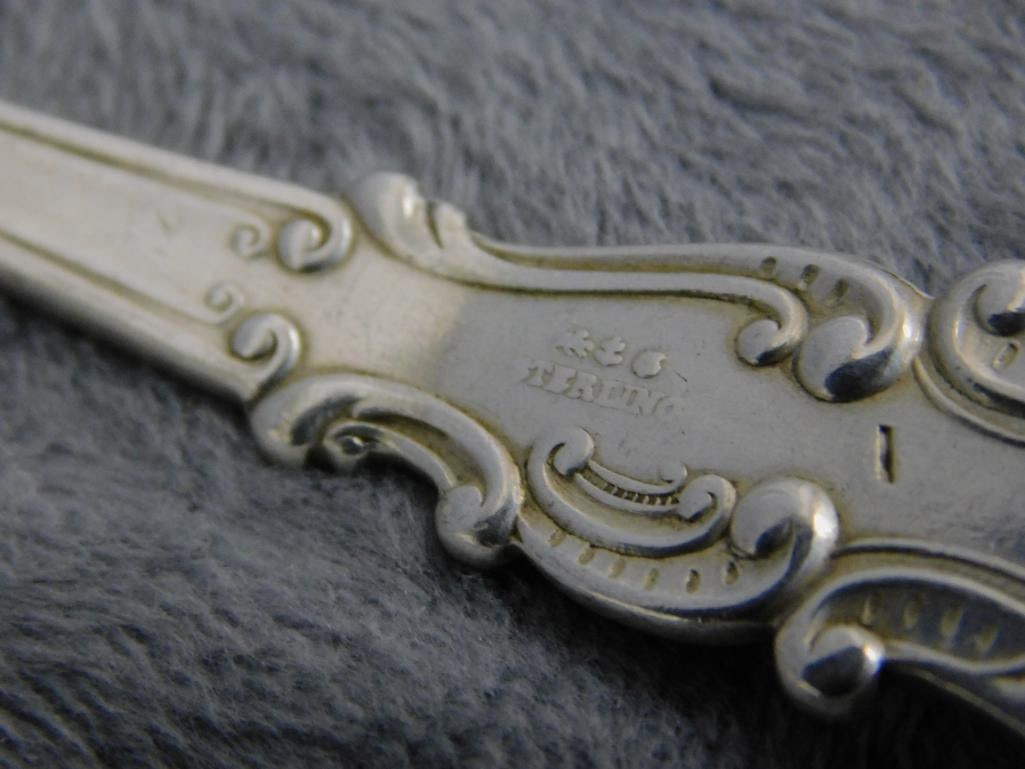 Sterling Silver - Gorham Luxembourg Serving Spoon - C.W. Haskins Serving Spoon - 7