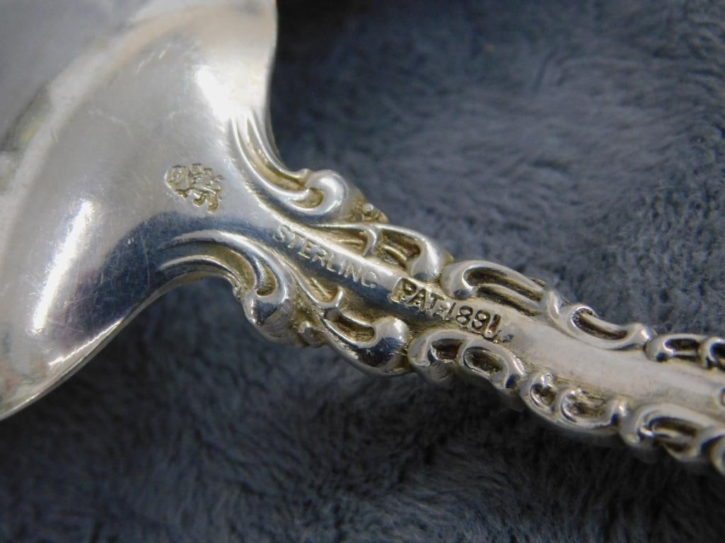 Sterling Silver - Gorham Luxembourg Serving Spoon - C.W. Haskins Serving Spoon - 8