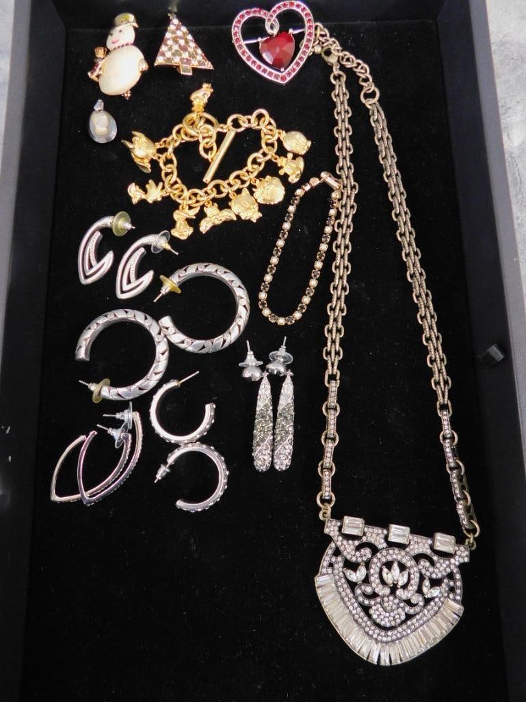 Tray Lot of Costume Jewelry - 12