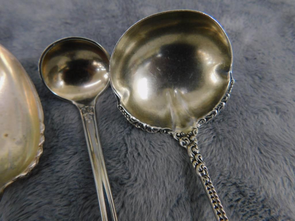 Sterling Silver - 4 Misc. Serving Spoons - Fork - 72.0 Grams - 3