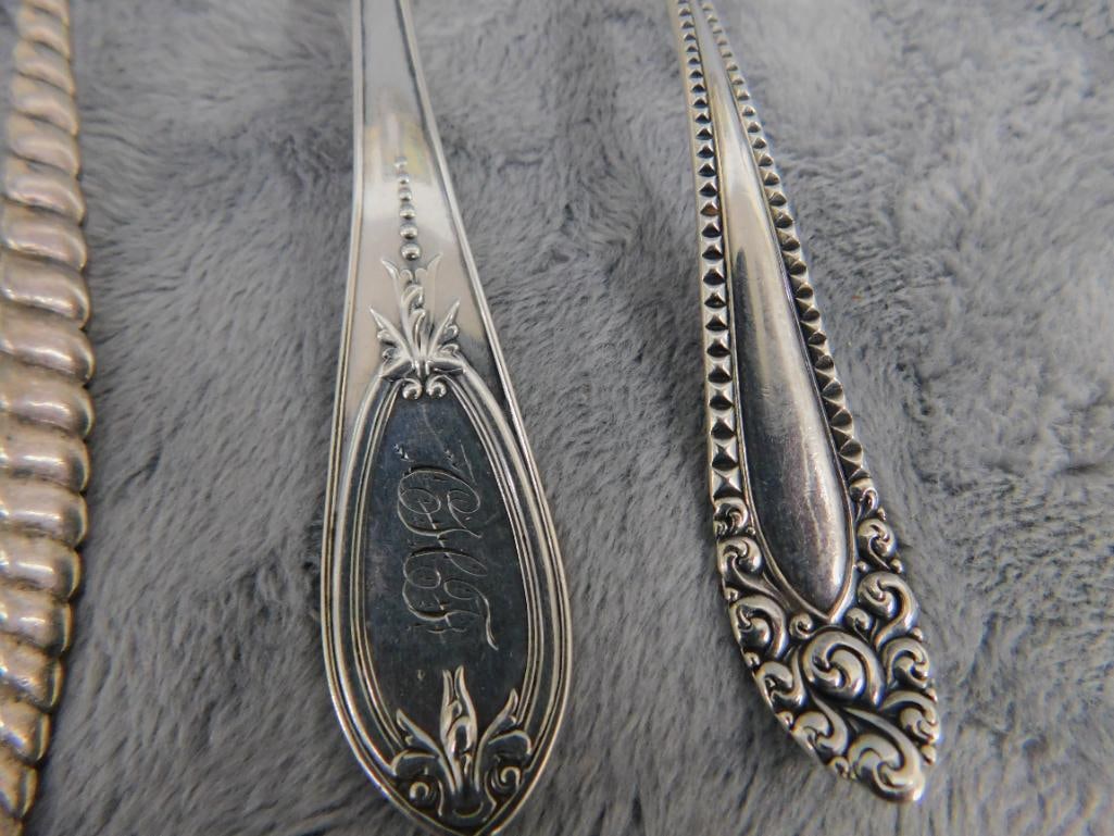 Sterling Silver - 4 Misc. Serving Spoons - Fork - 72.0 Grams - 5