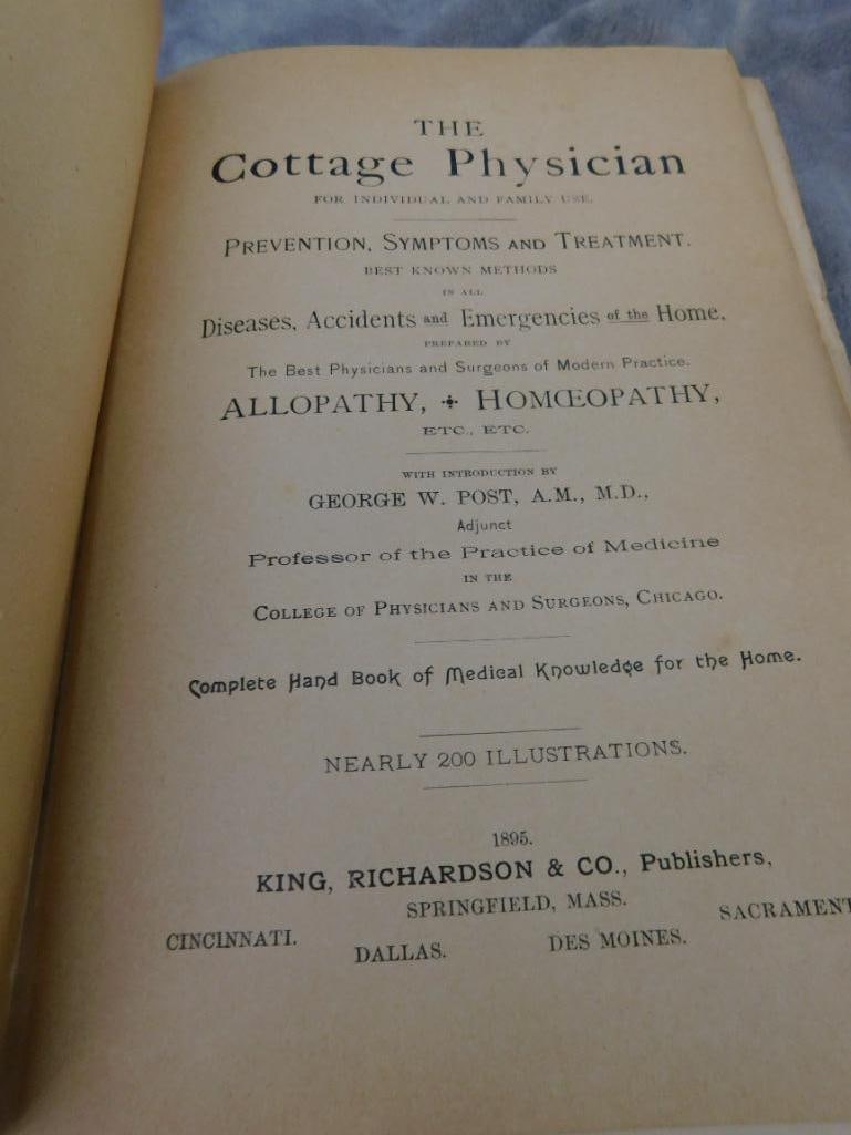 1895 "The Cottage Physician" - Binding In Rough Shape - 4