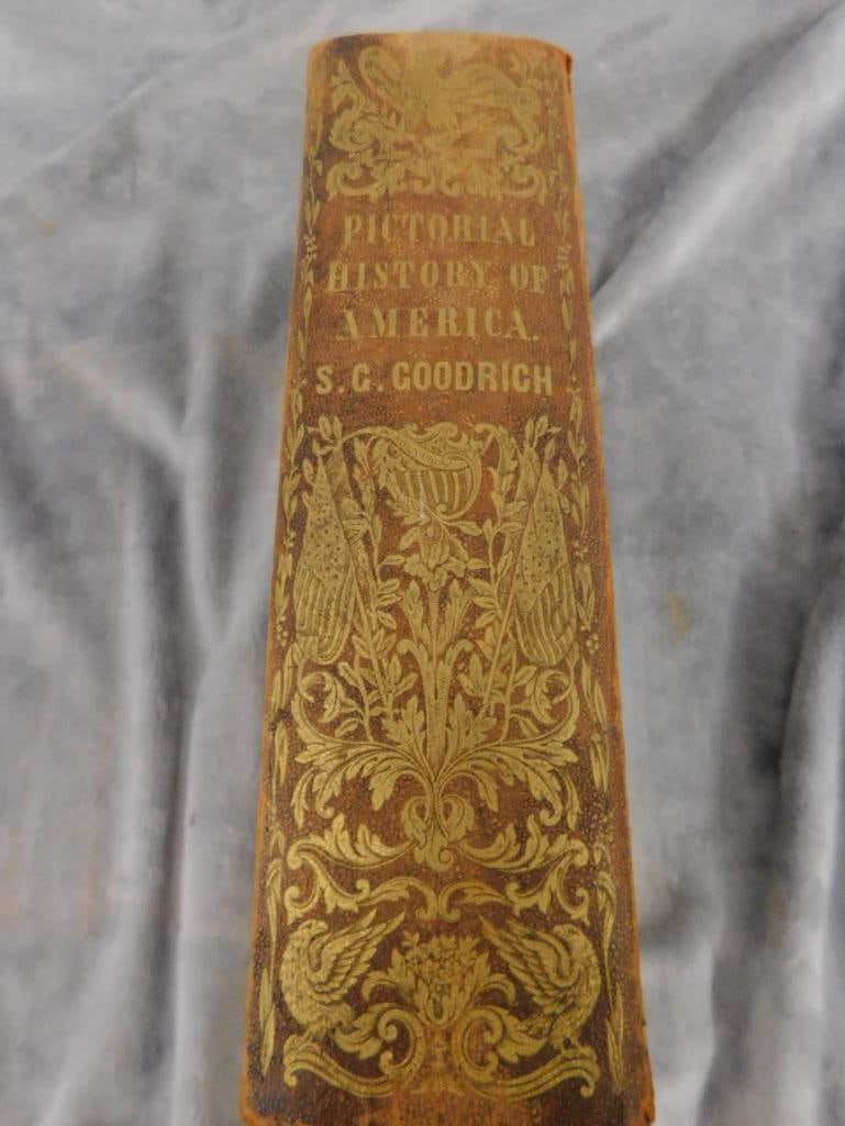 1848 "Pictorial History of America" - North and South Portions - Foxing and Some Water Dam. - 14