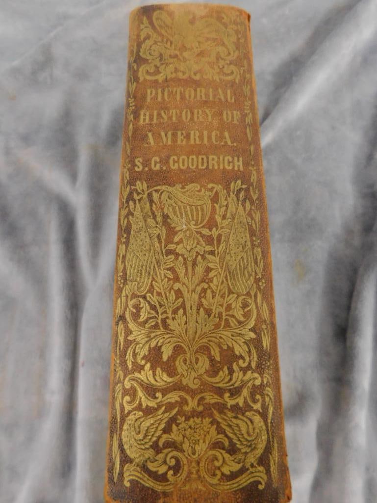 1848 "Pictorial History of America" - North and South Portions - Foxing and Some Water Dam. - 15