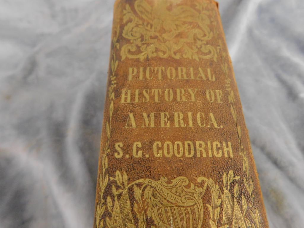 1848 "Pictorial History of America" - North and South Portions - Foxing and Some Water Dam. - 2