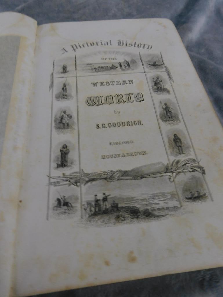 1848 "Pictorial History of America" - North and South Portions - Foxing and Some Water Dam. - 5