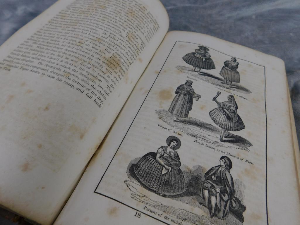 1848 "Pictorial History of America" - North and South Portions - Foxing and Some Water Dam. - 9