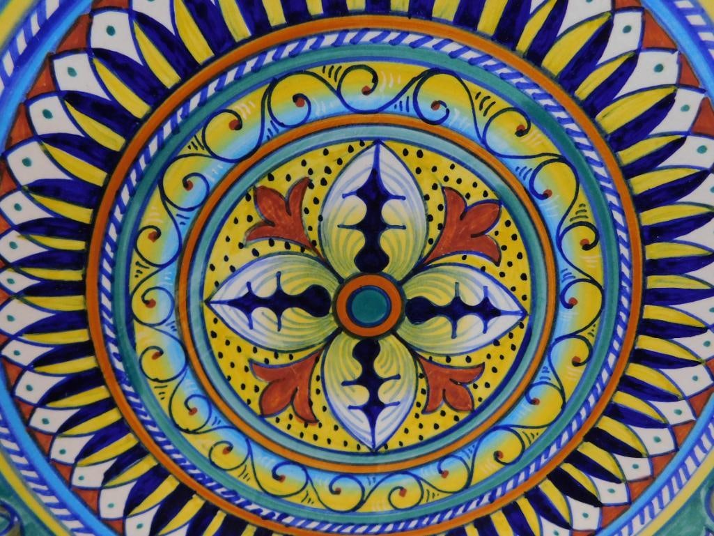 Deruta Italy 14" Decorated Pottery Bowl - 3