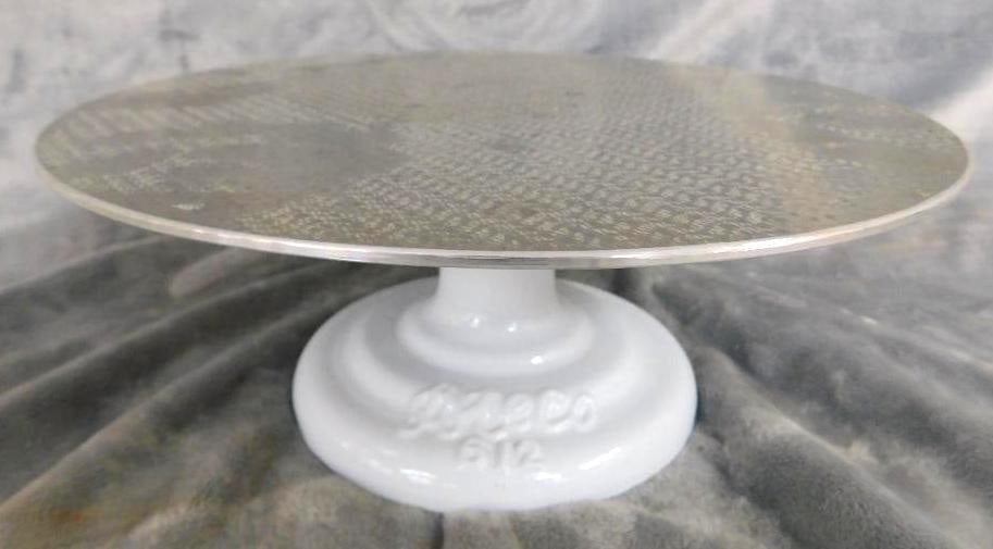 Ateco Cast Iron Base Cake Decorators Rotating Stand - 4.75" x 12": See Photos For Condition and Details