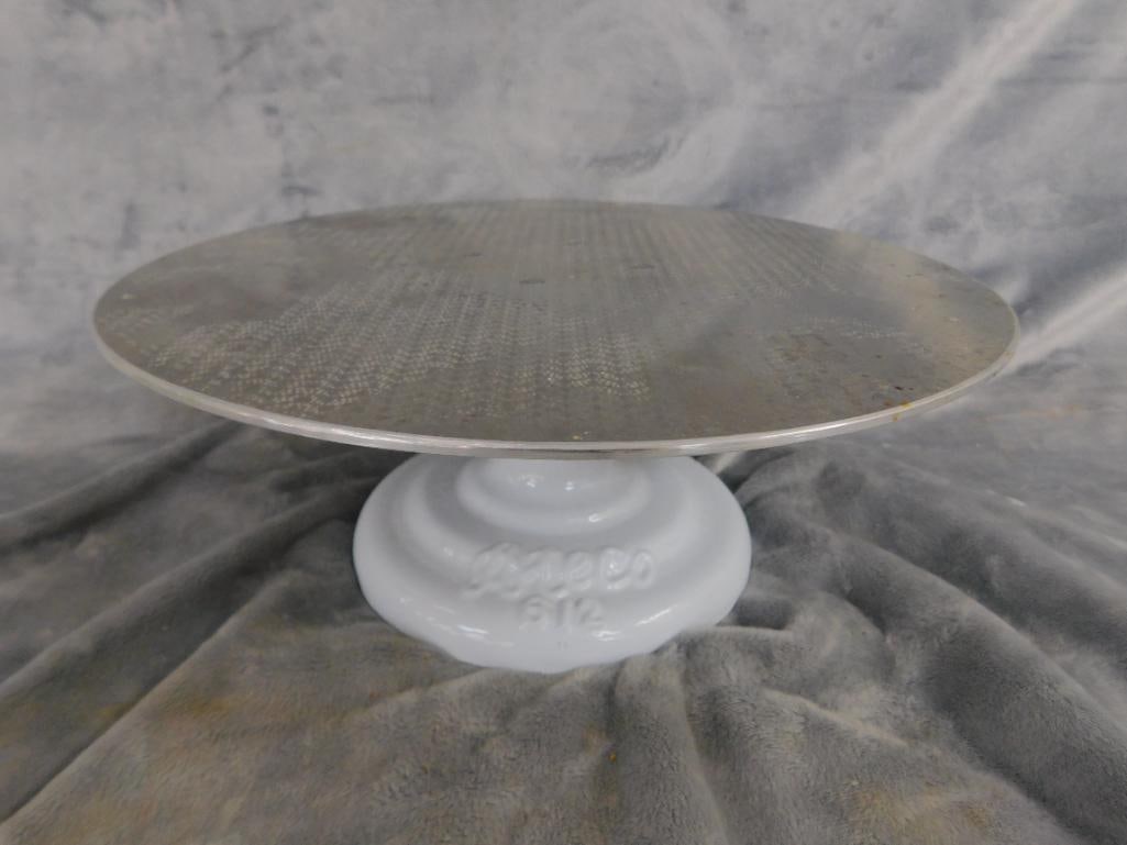 Ateco Cast Iron Base Cake Decorators Rotating Stand - 4.75" x 12" - 7