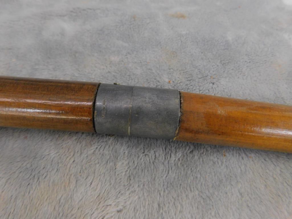 Vintage English Walking Cane - Silver Plate Tip - Converts into Sword - 12