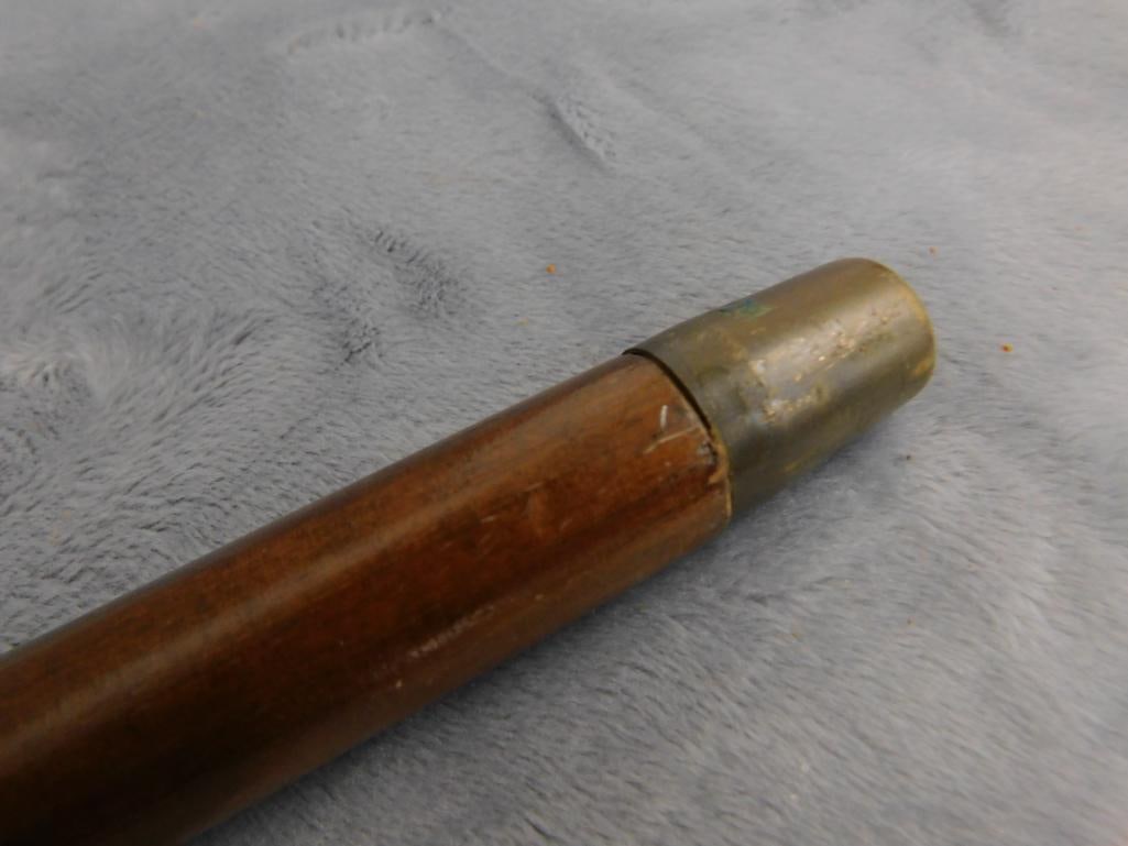 Vintage English Walking Cane - Silver Plate Tip - Converts into Sword - 13
