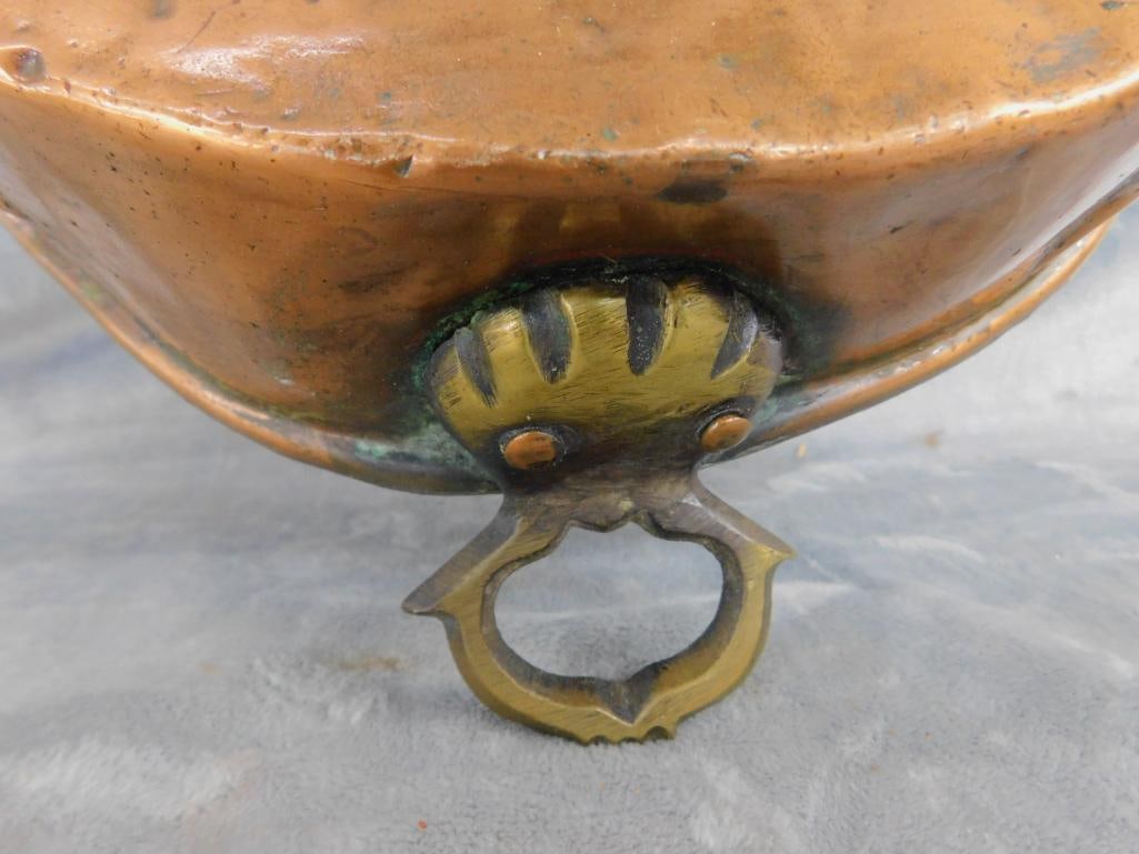 Vintage Copper Mold - Fish - Handled - 4" x 18" x 13" - 5