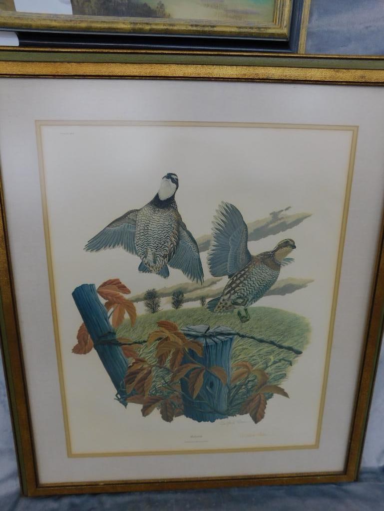 Signed Print - Richard Sloan - "Bobwhite" - 37" x 31.5" - 10