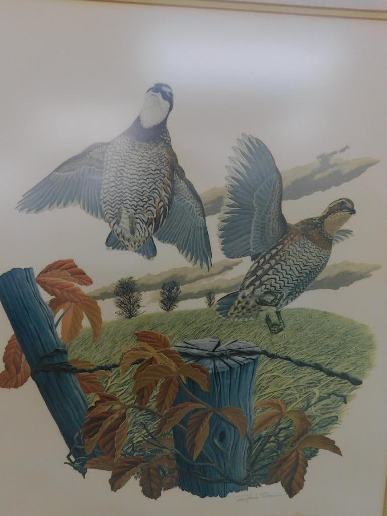 Signed Print - Richard Sloan - "Bobwhite" - 37" x 31.5" - 2