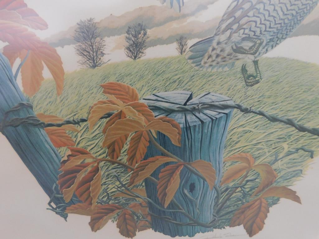 Signed Print - Richard Sloan - "Bobwhite" - 37" x 31.5" - 5