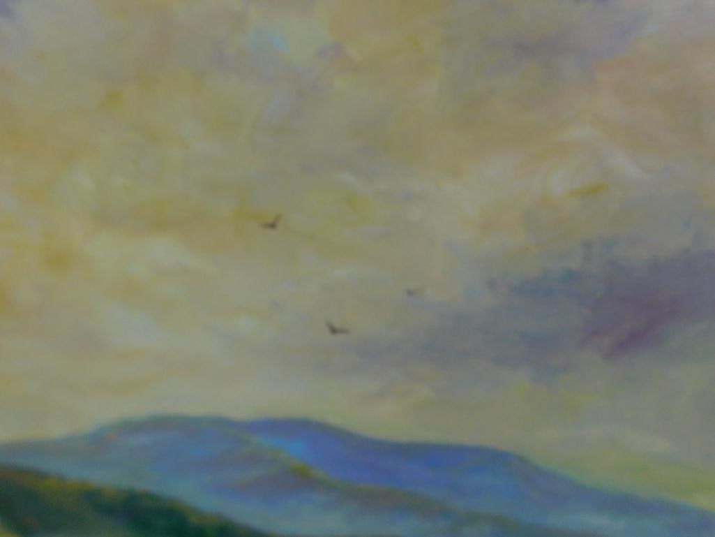 Large Oil on Canvas - Signed Alan McCarter - "Visions of Red Cades Cove" - 45" x 56.5" - 6