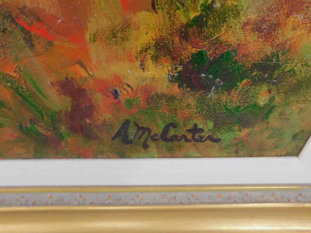 Large Oil on Canvas - Signed Alan McCarter - "Visions of Red Cades Cove" - 45" x 56.5" - 8