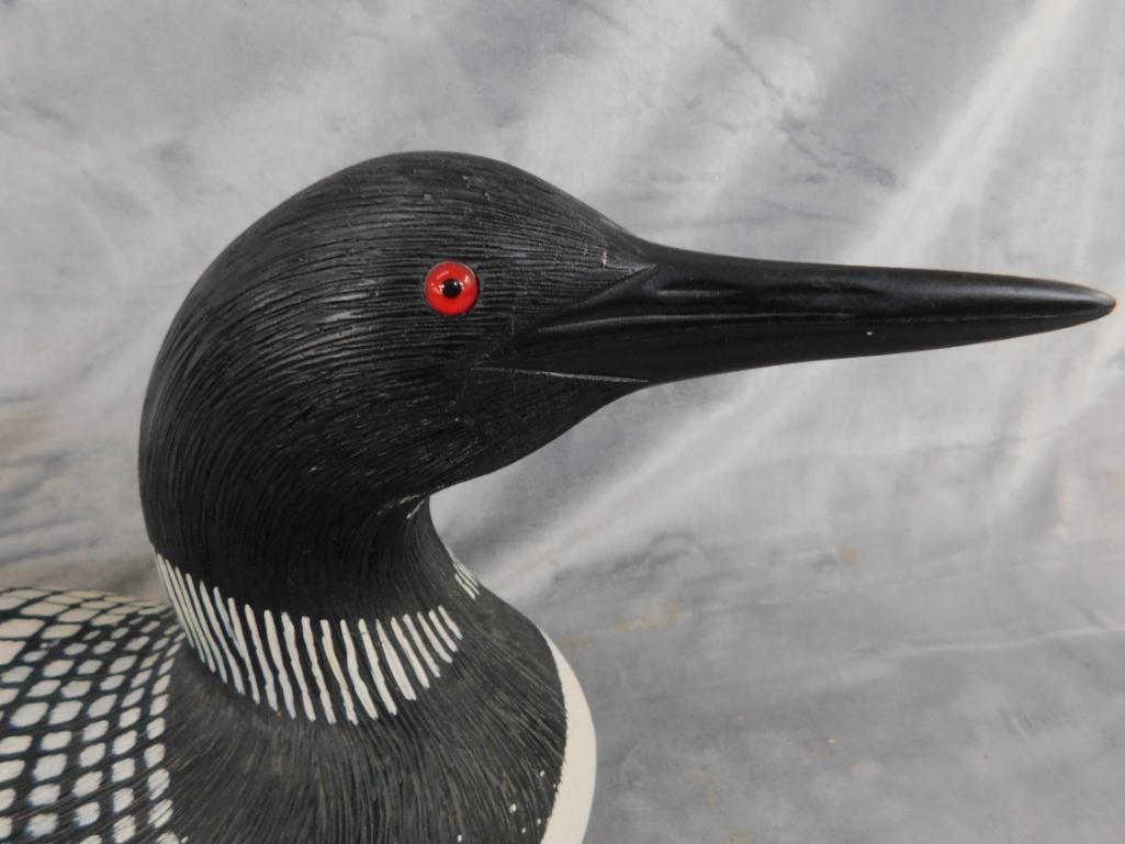 Jennings Decoy Co. - Oversized Loon Decoy - Signed Johnson - 9.75" x 24.5" x 9" - 2