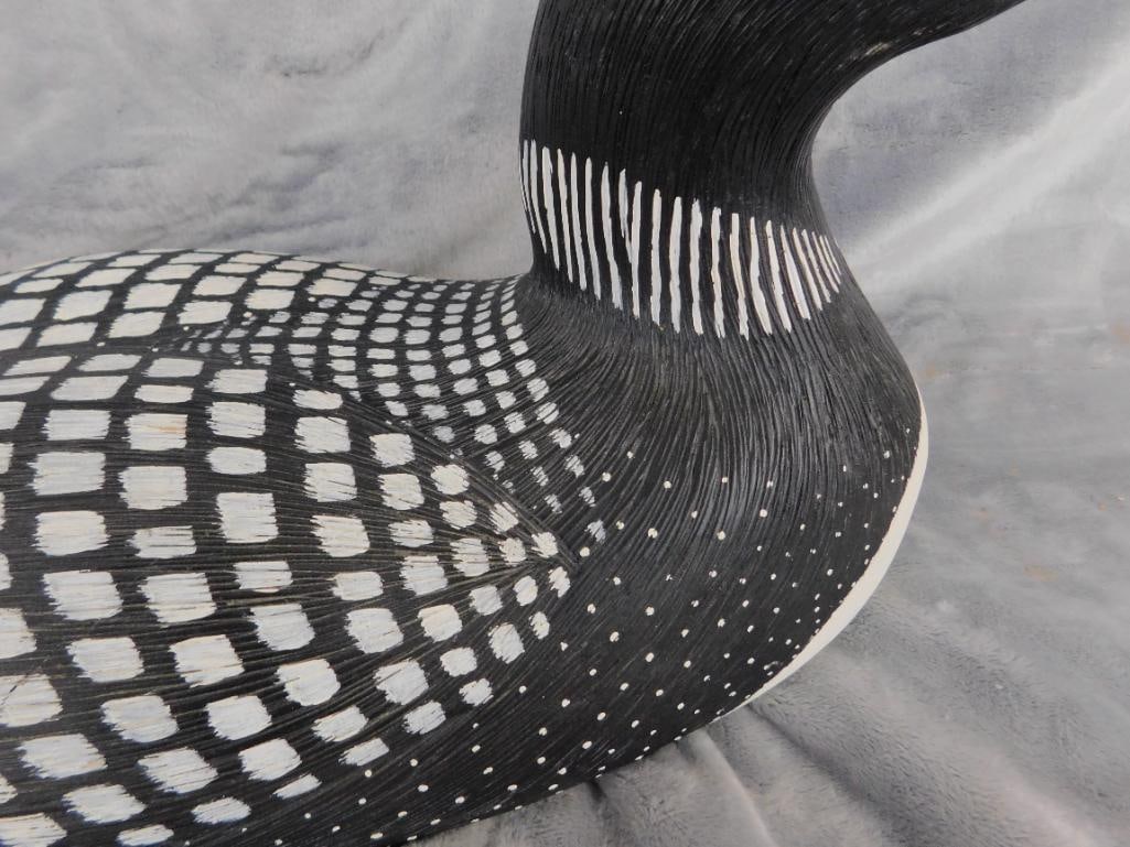 Jennings Decoy Co. - Oversized Loon Decoy - Signed Johnson - 9.75" x 24.5" x 9" - 3
