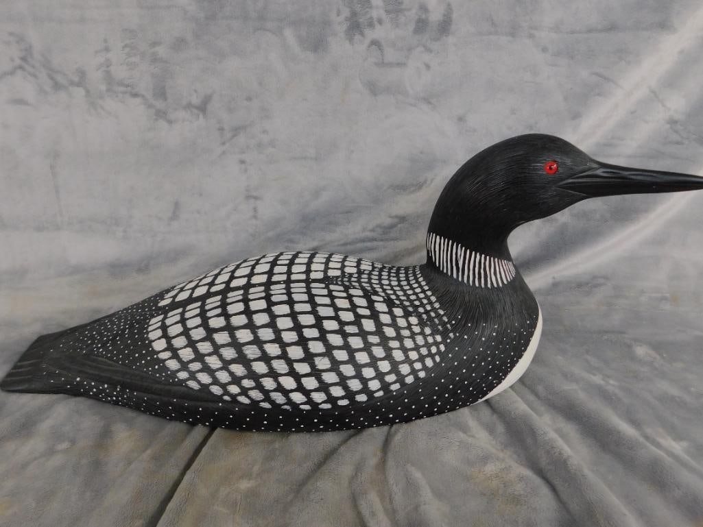 Jennings Decoy Co. - Oversized Loon Decoy - Signed Johnson - 9.75" x 24.5" x 9" - 9