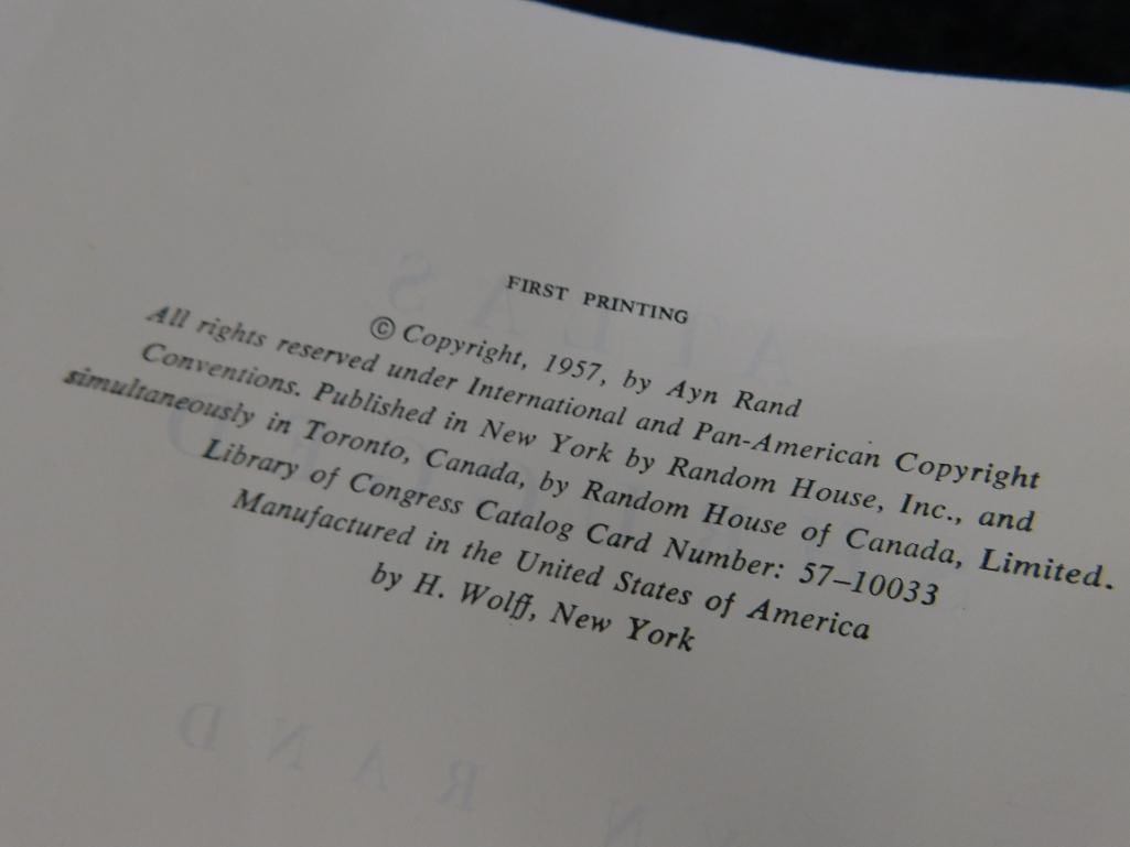 Book - "Atlas Shrugged" - First Edition - 1957 - Slip Cover - 3