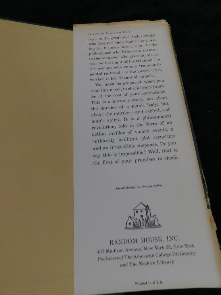 Book - "Atlas Shrugged" - First Edition - 1957 - Slip Cover - 4