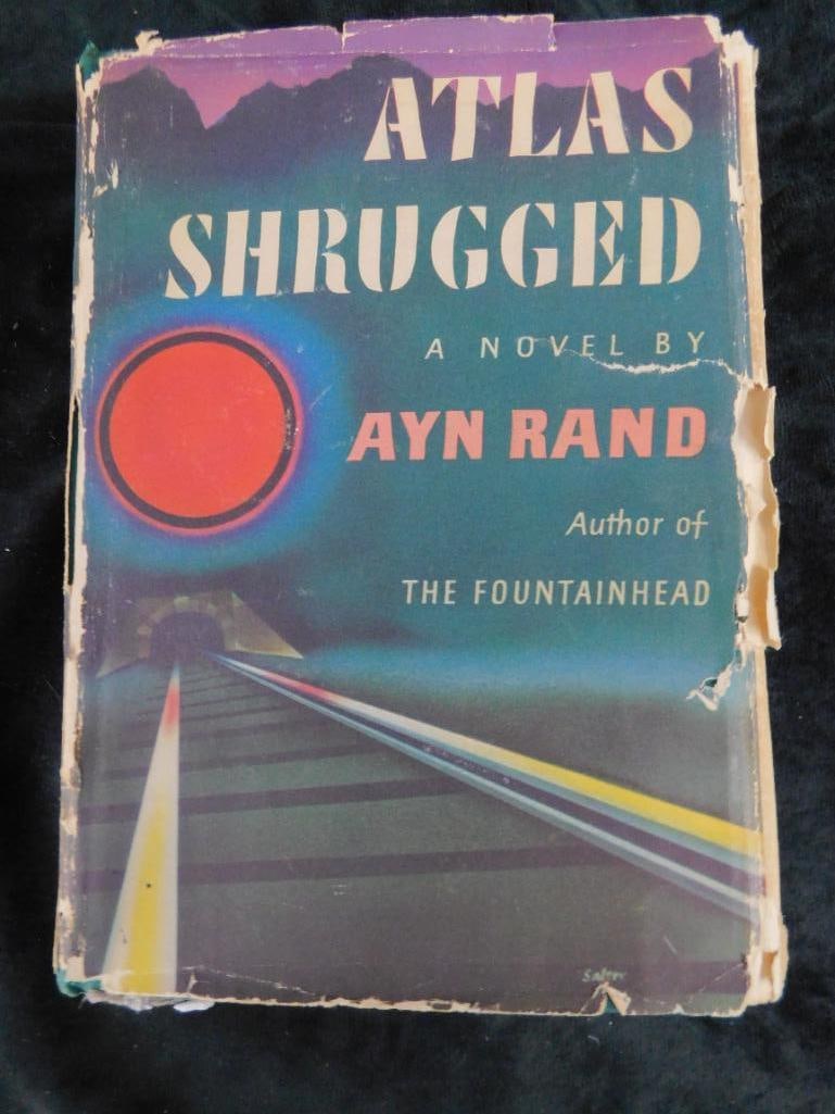 Book - "Atlas Shrugged" - First Edition - 1957 - Slip Cover - 8