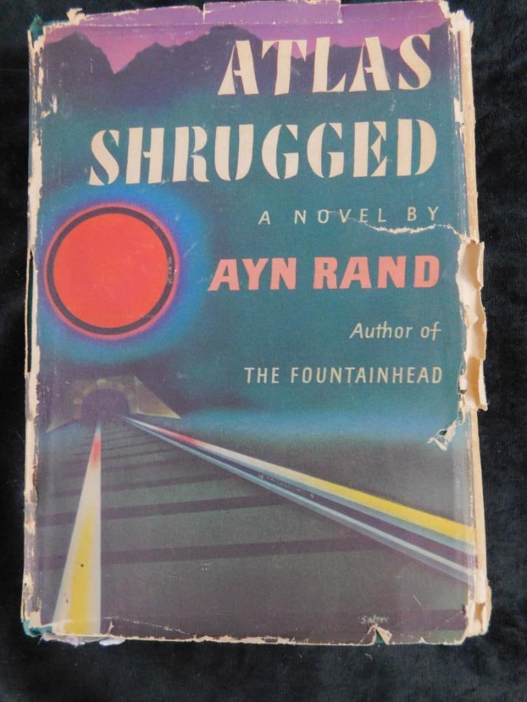 Book - "Atlas Shrugged" - First Edition - 1957 - Slip Cover - 9