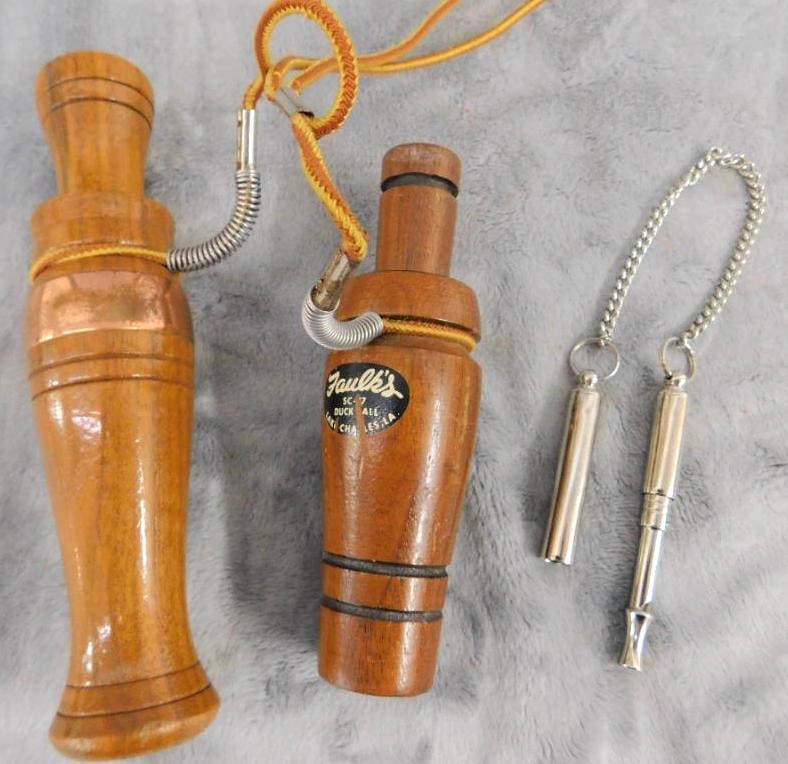 Pair of Wood Duck Calls - Dog Whistle: See Photos For Condition and Details