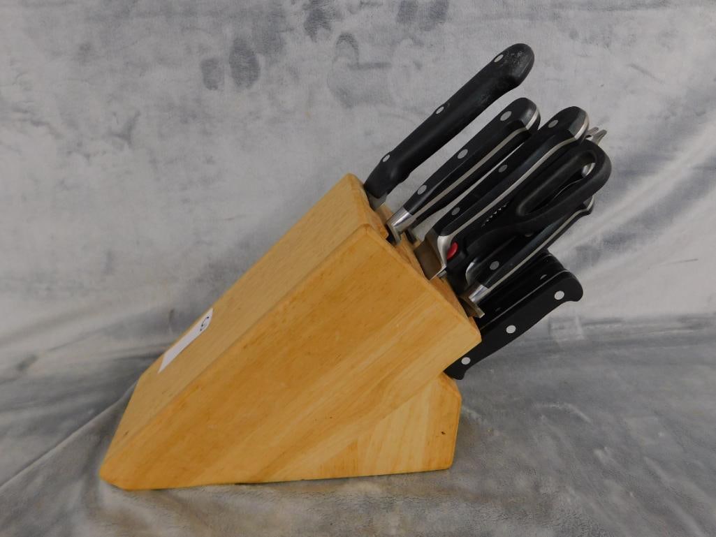 Wustof Trident Knives - 9 Pieces Plus Block and 3 Other Pieces - 11