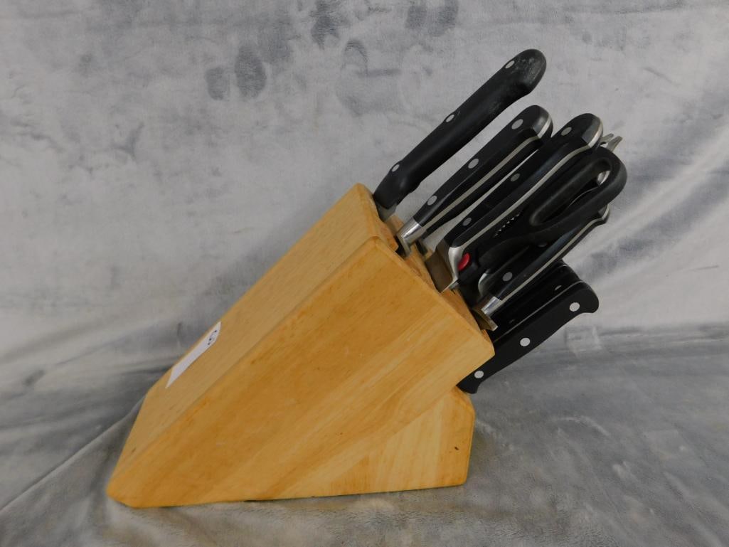 Wustof Trident Knives - 9 Pieces Plus Block and 3 Other Pieces - 12