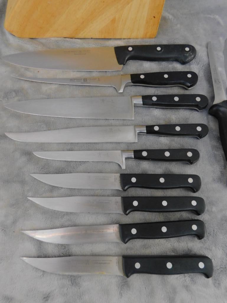 Wustof Trident Knives - 9 Pieces Plus Block and 3 Other Pieces - 2