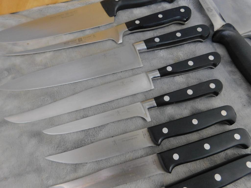Wustof Trident Knives - 9 Pieces Plus Block and 3 Other Pieces - 4
