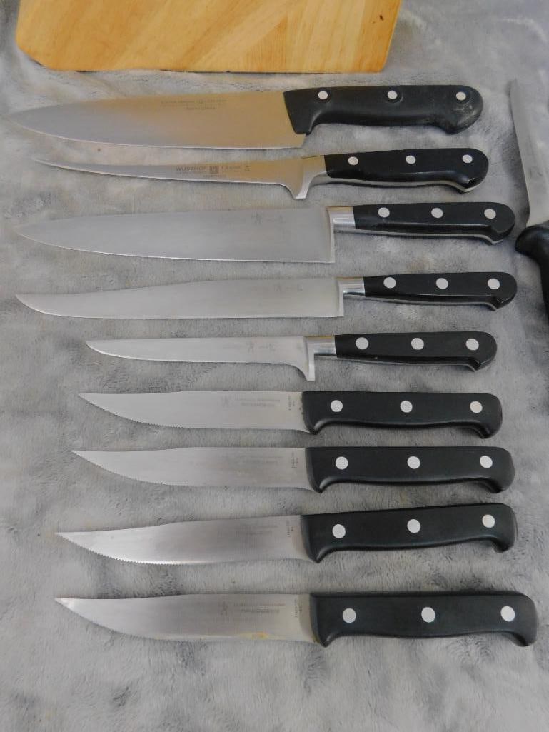 Wustof Trident Knives - 9 Pieces Plus Block and 3 Other Pieces - 8