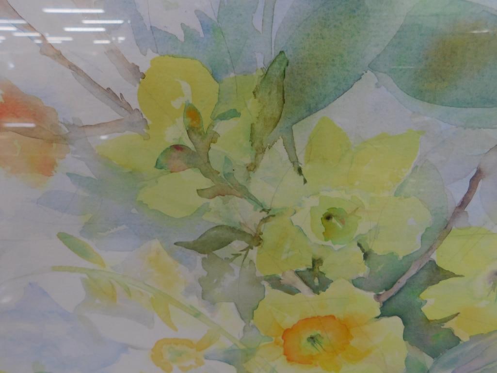 Framed Watercolor - Signed Nancy L. Rogers - "Joy of Spring" - 30" x 38" - 3