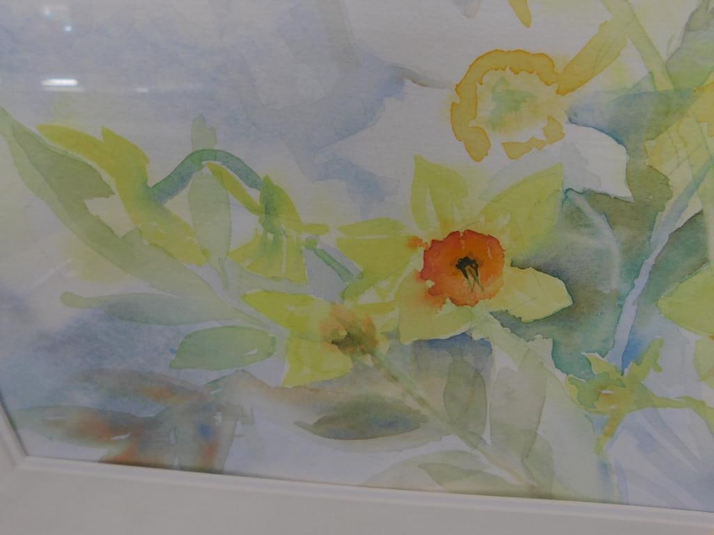 Framed Watercolor - Signed Nancy L. Rogers - "Joy of Spring" - 30" x 38" - 4