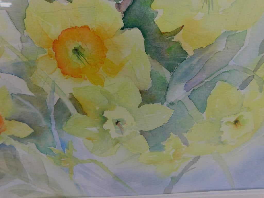 Framed Watercolor - Signed Nancy L. Rogers - "Joy of Spring" - 30" x 38" - 5