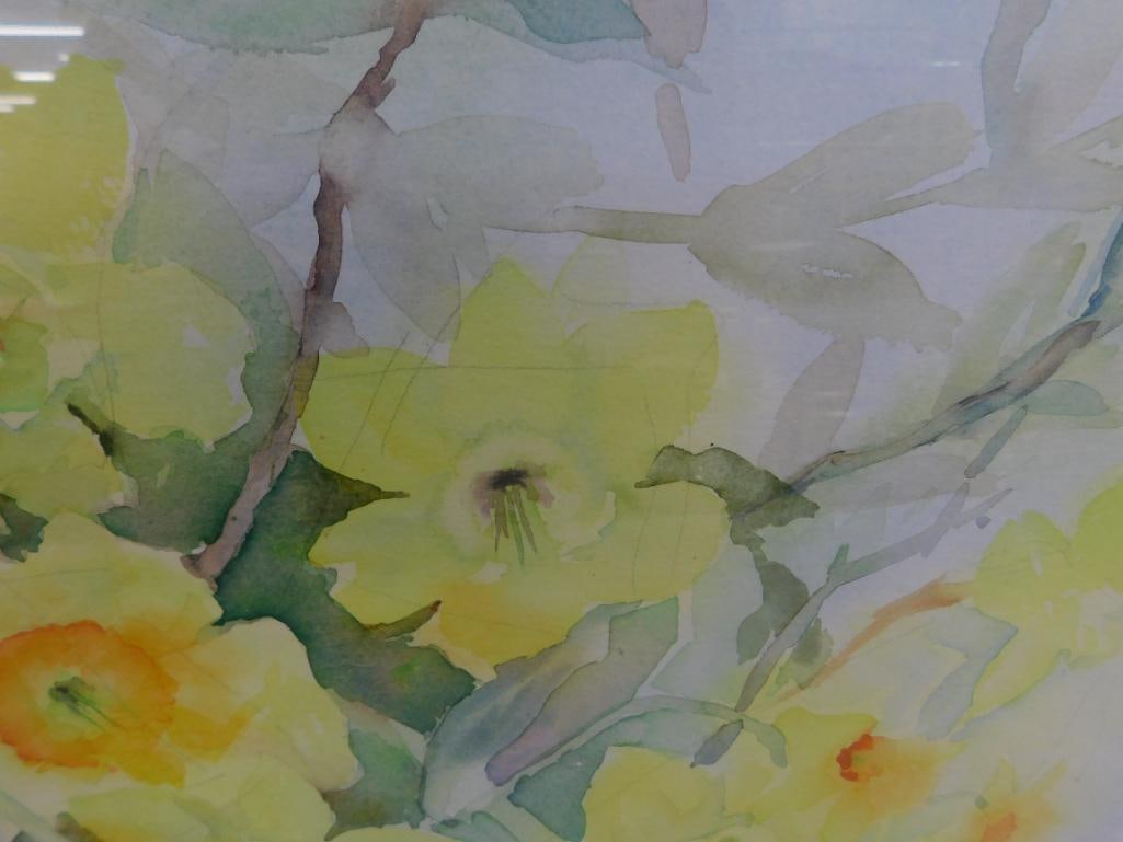 Framed Watercolor - Signed Nancy L. Rogers - "Joy of Spring" - 30" x 38" - 6