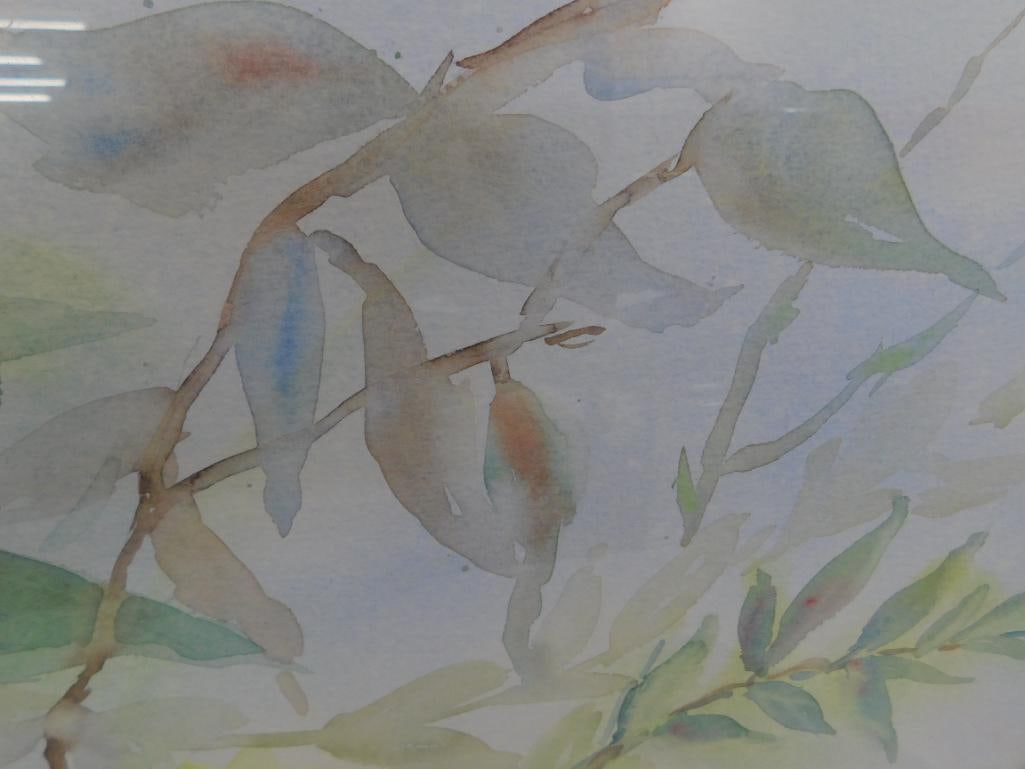 Framed Watercolor - Signed Nancy L. Rogers - "Joy of Spring" - 30" x 38" - 7