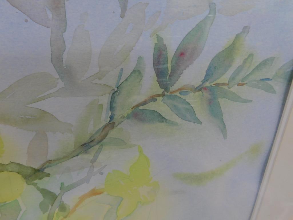 Framed Watercolor - Signed Nancy L. Rogers - "Joy of Spring" - 30" x 38" - 8