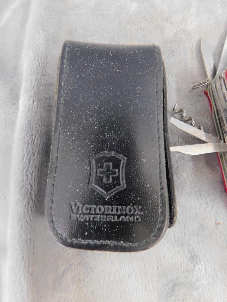 Pair of Victorinox Pocket Knives - Husky Pocket Knife - Zippo Lighter - 2