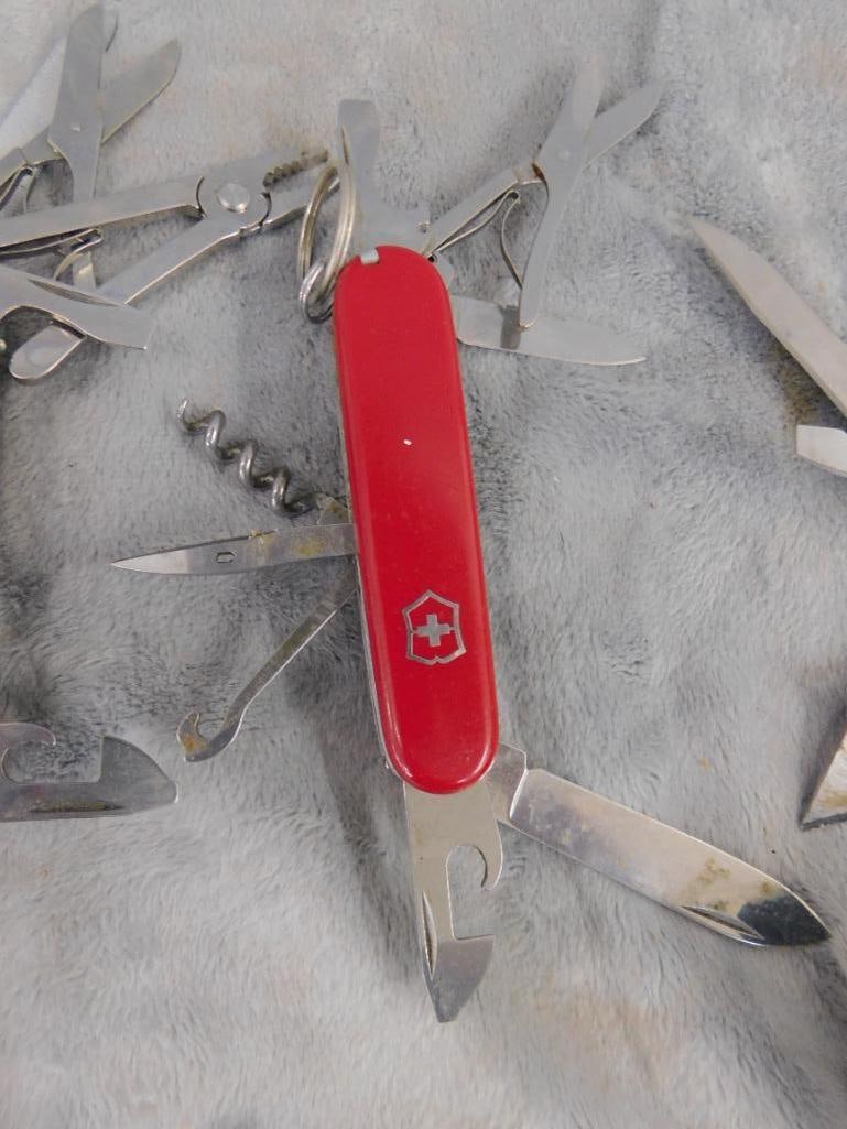 Pair of Victorinox Pocket Knives - Husky Pocket Knife - Zippo Lighter - 4