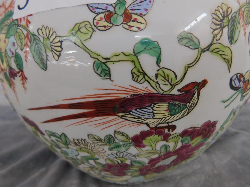 Chinese Rose Medallion Vase - 12.5" x 12.5" - 8