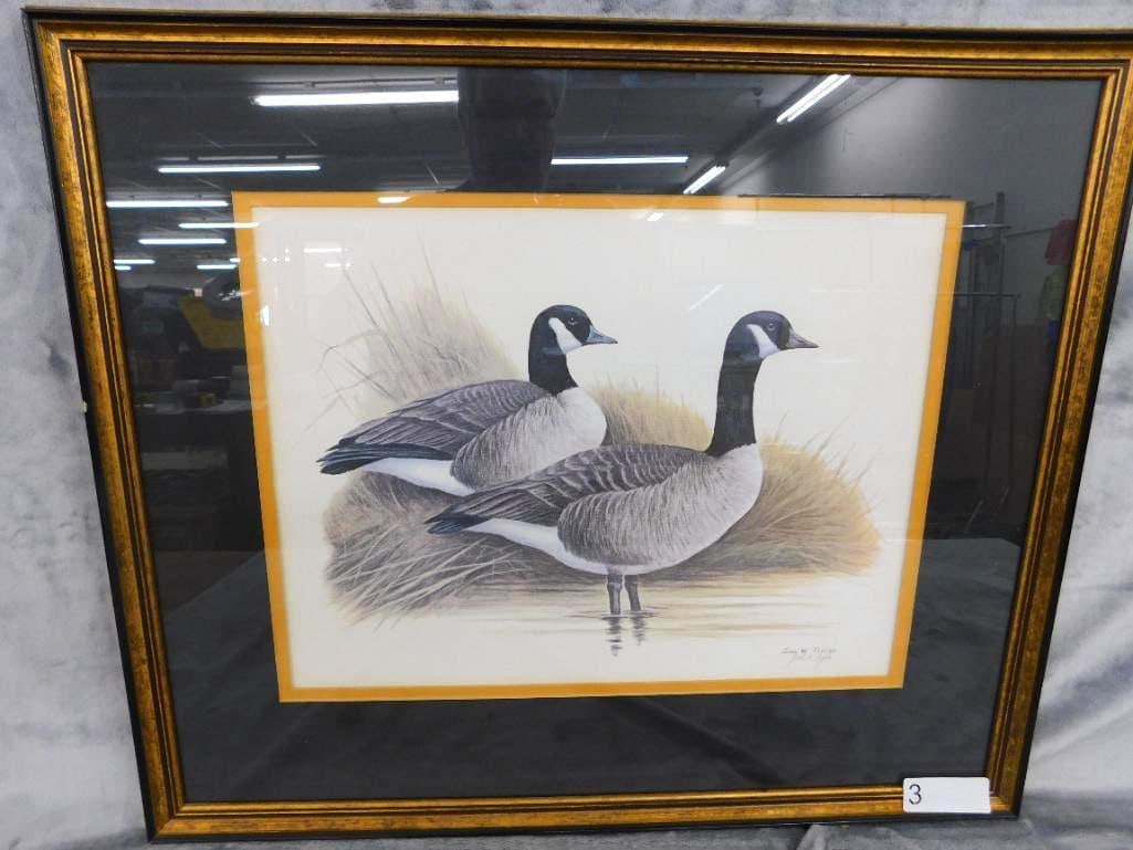 John W. Taylor - Print - Canadian Geese - Signed - 22" x 26": See Photos For Condition and Details