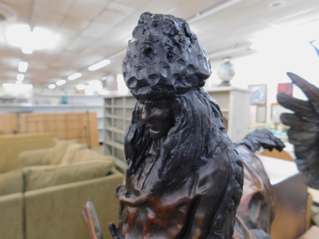 Frederic Remington Bronze - After Death - " Mountain Man" - Granite Base - 27.5" x 18" x 13" - 2