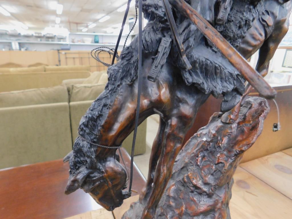 Frederic Remington Bronze - After Death - " Mountain Man" - Granite Base - 27.5" x 18" x 13" - 3