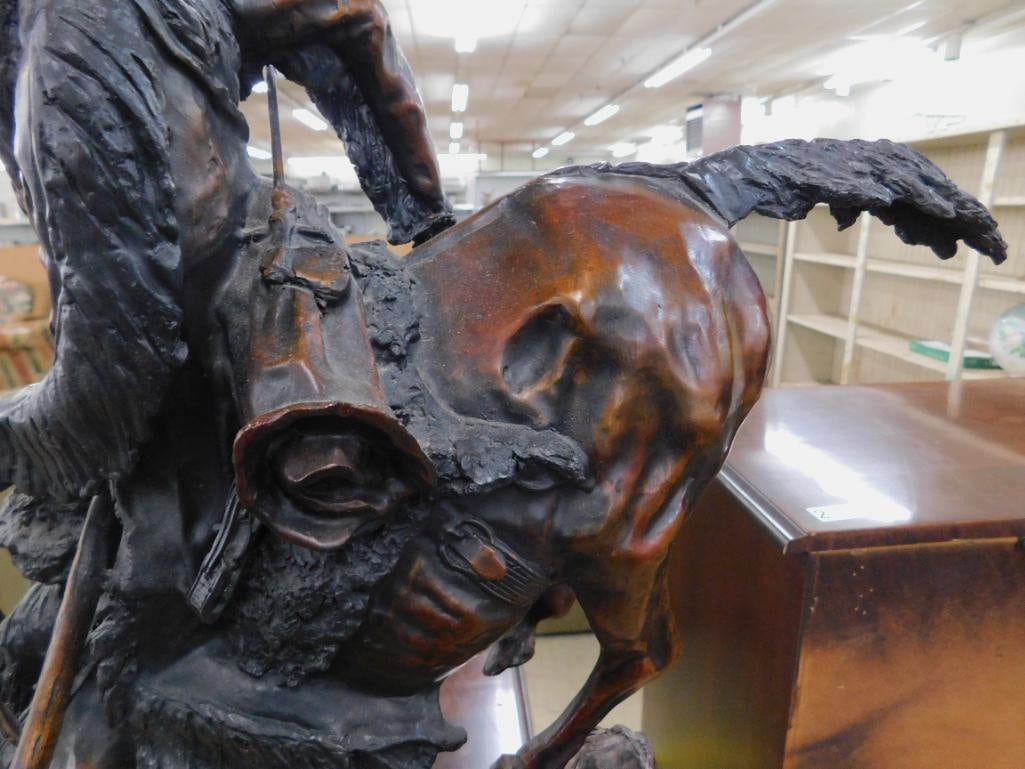 Frederic Remington Bronze - After Death - " Mountain Man" - Granite Base - 27.5" x 18" x 13" - 4
